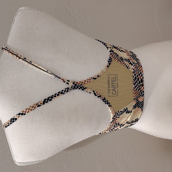 The Barbell cartel Sports Bra Size XL Snakeskin Print - Picture 3 of 5
